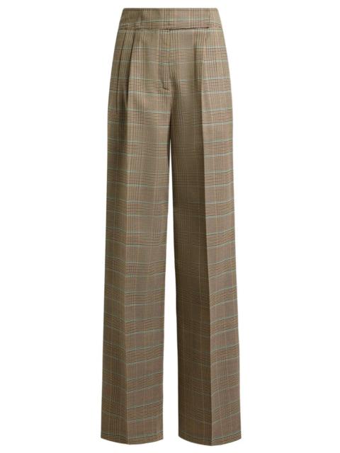 STRETCH WOOL PANTS WITH HOUNDSTOOTH PATTERN