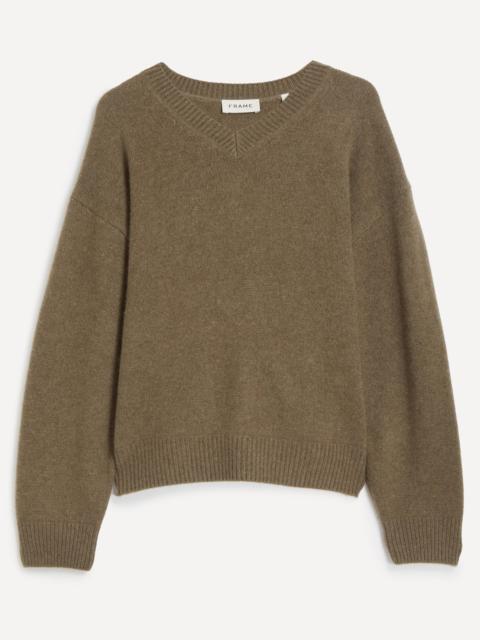 Brushed Cashmere V-neck Jumper