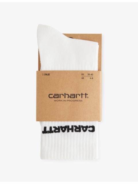Link Stretch Cotton-Blend Crew Socks