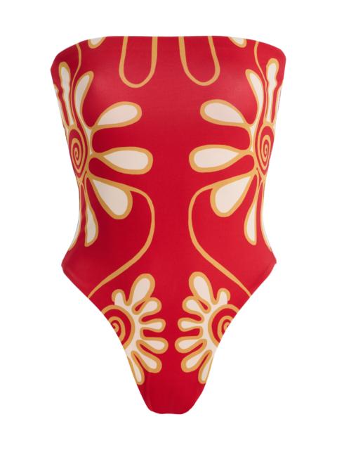 Exclusive Lore One-Piece Swimsuit red