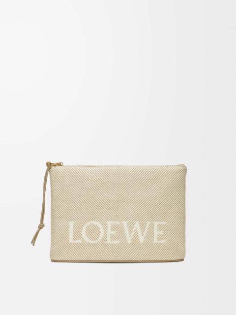 Oblong pouch in LOEWE jacquard and calfskin