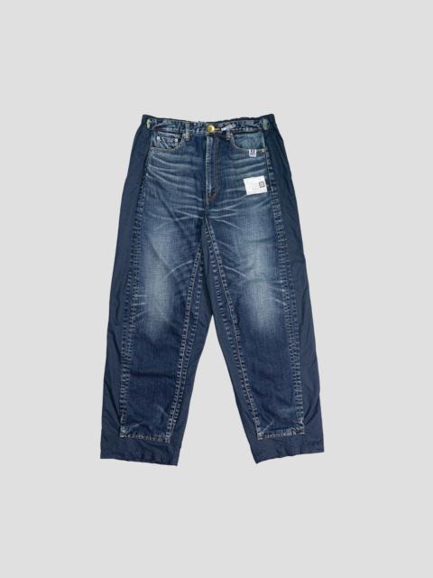 DENIM COMBINED EASY PANTS