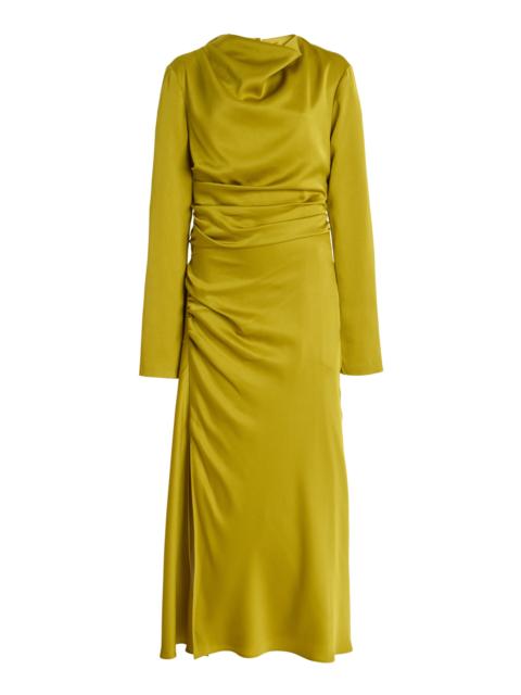 Odessa Draped Midi Dress green