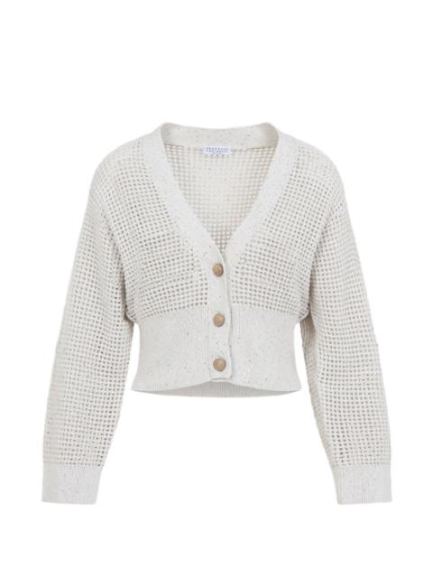 button v-neck cotton cardigan