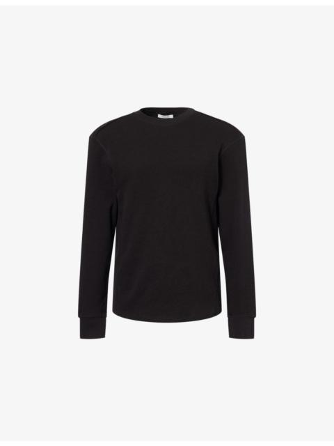 Thermal Textured Long-Sleeve Cotton Top