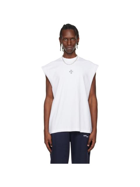 White Cross Logo Sleeveless Top