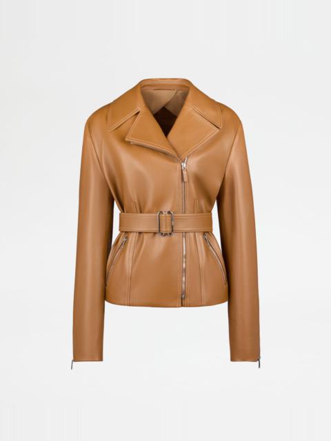 BIKER IN LEATHER - BROWN