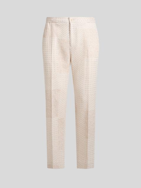 WOOL-BLEND PATCHWORK TROUSERS