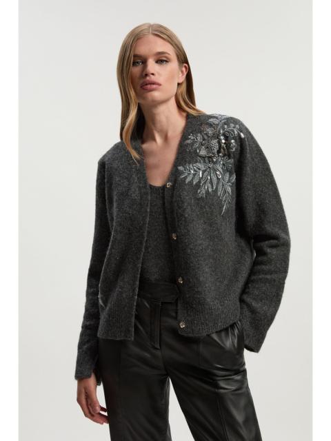 Archive Floral Embellished Cosy Wool Blend Cardigan