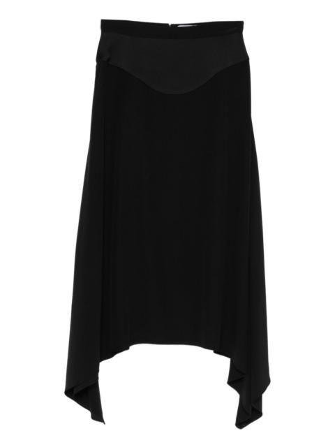 zip-fastening midi skirt