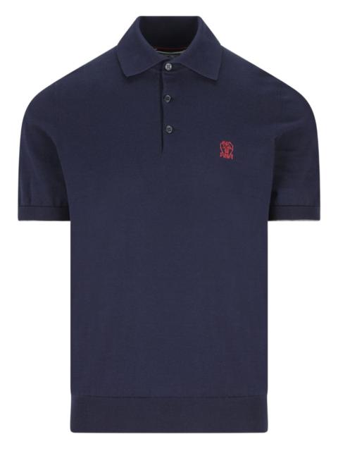 embroidered-logo polo shirt