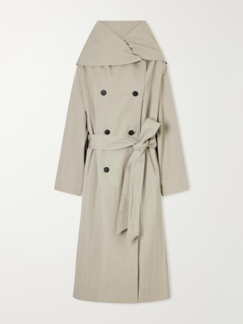 Dorothy Double-breasted Belted Cotton-blend Trench Coat