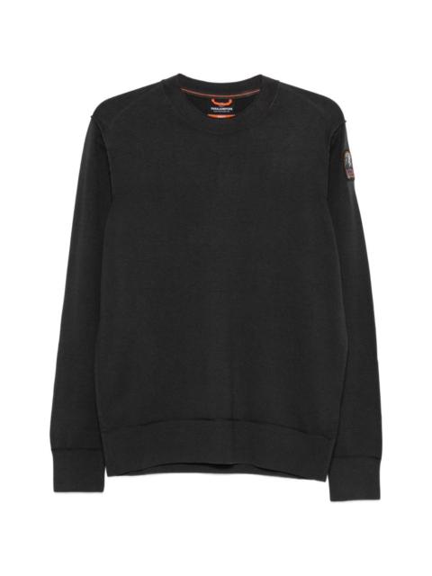 ribbed crewneck sweatshirt