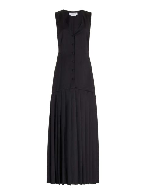Leone Vest Dress in Black Virgin Wool