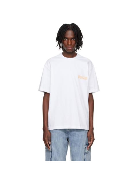 White Embroidered Graphic T-shirt