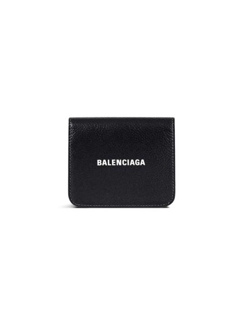 Cash Flap Coin And Card Holder in Black
