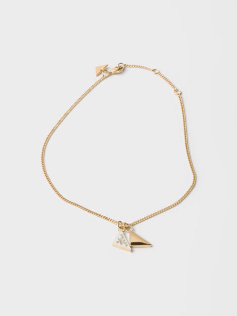 Enameled metal necklace