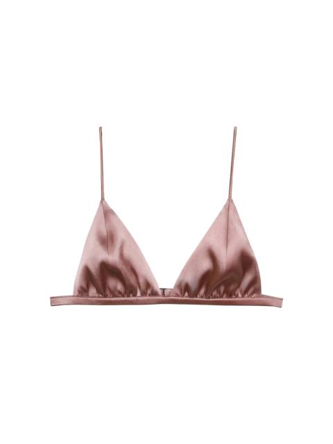 Luxe Stretch-Silk Triangle Bra tan
