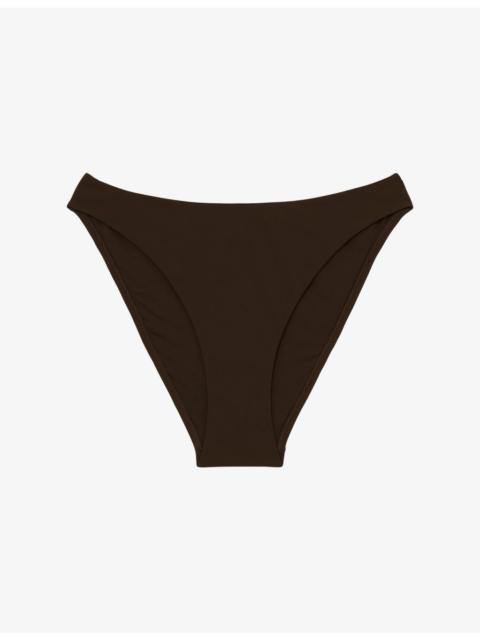 Carina Fixed-Side Stretch-Woven Bikini Bottoms