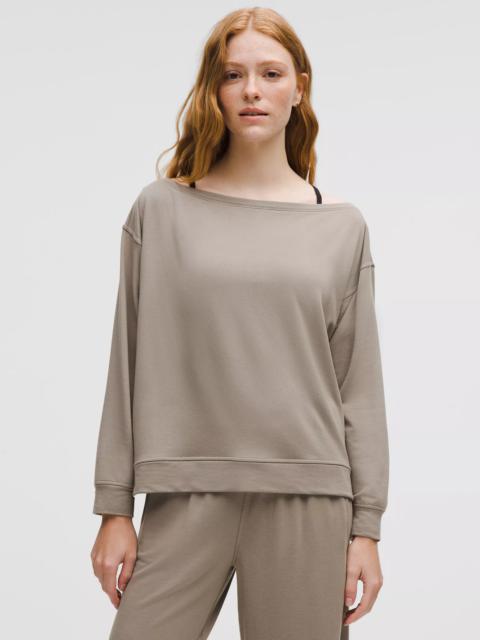 BeCalm Oversized Boatneck Long-Sleeve Shirt