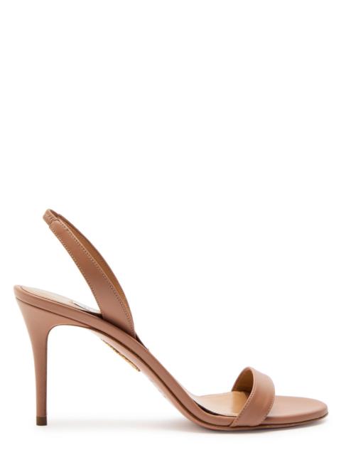 Aquazzura So Nude 85 Leather Slingback Sandals