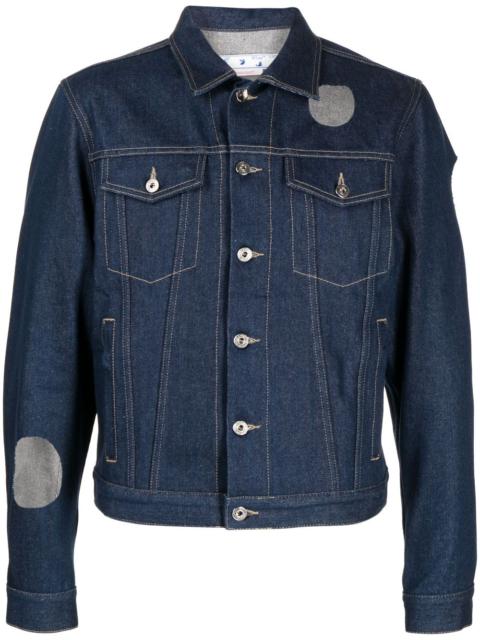 cut-out denim jacket