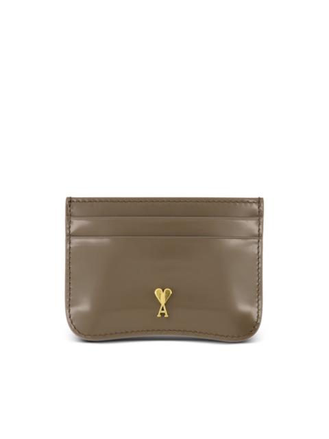 logo-plaque calfskin cardholder