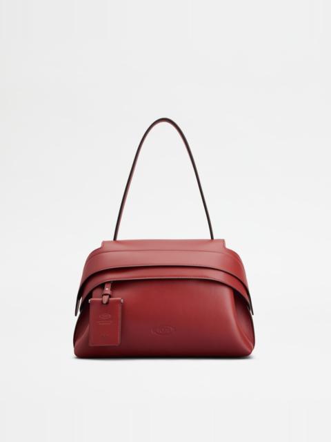 TOD'S WAVE BAG IN LEATHER SMALL - RED