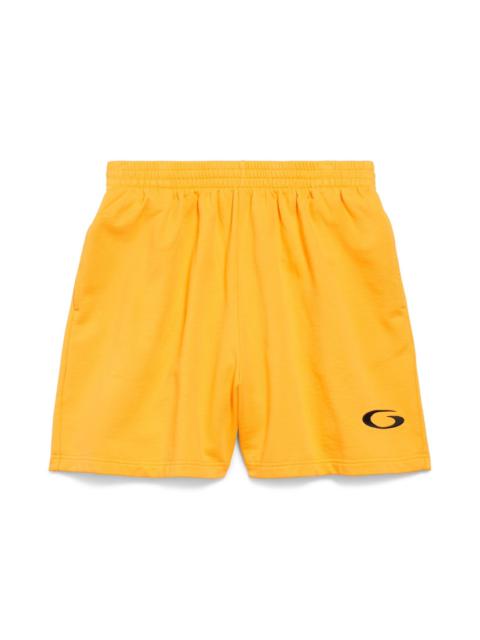 Men's Basketball Sweat Shorts in Deep Purple/yellow