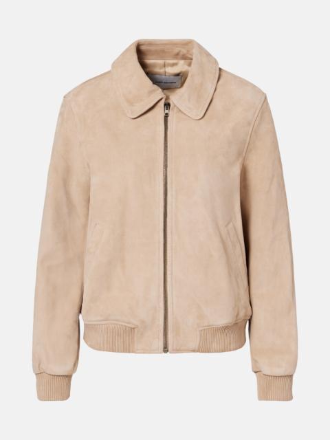 Suede bomber jacket