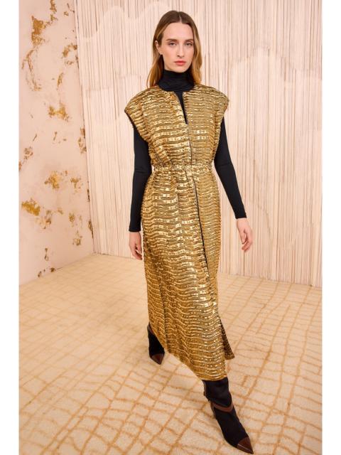 Agathe Metallic Short Sleeve Coat