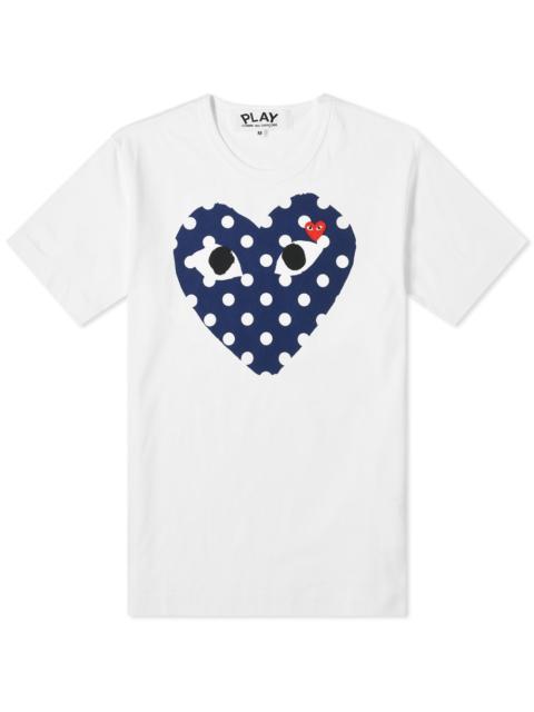 Comme des Garcons Play Polka Dot Heart Tee