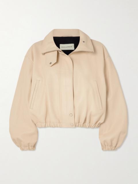 Pia Textured-leather Jacket