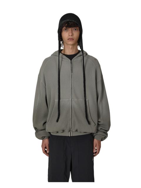 Bee Sun Faded Organic Waffle Zip Up Hoodie