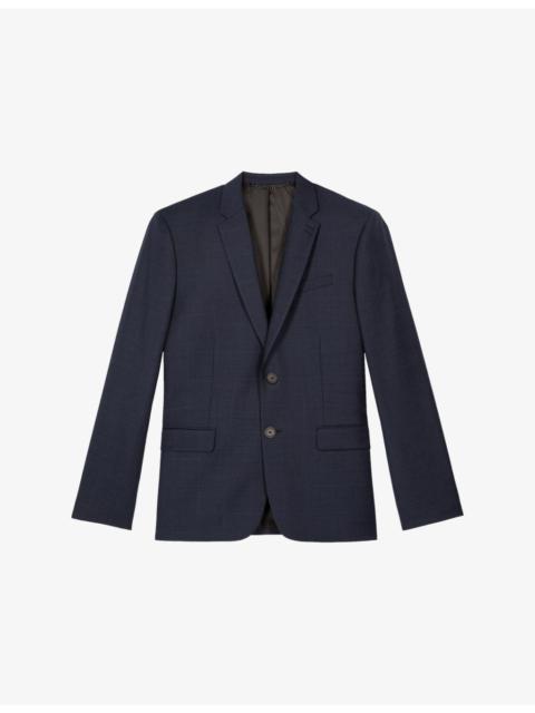 Notch-Lapel Slim-Fit Wool Blazer