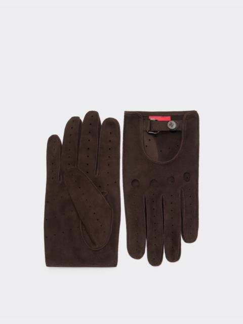 Suede leather driving gloves