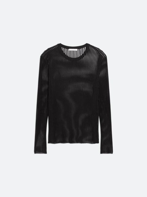 SPACED SHEER CREWNECK