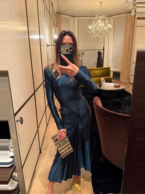 Frances Midi Dress In Dark Teal