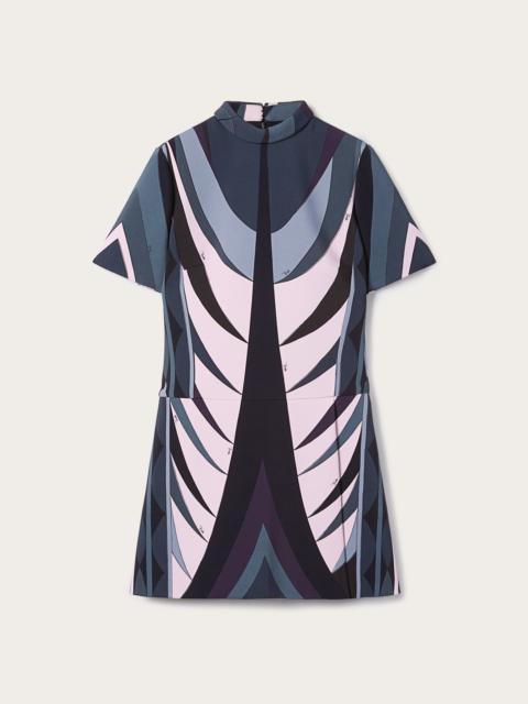 VOLUTE PRINT FLARED DRESS