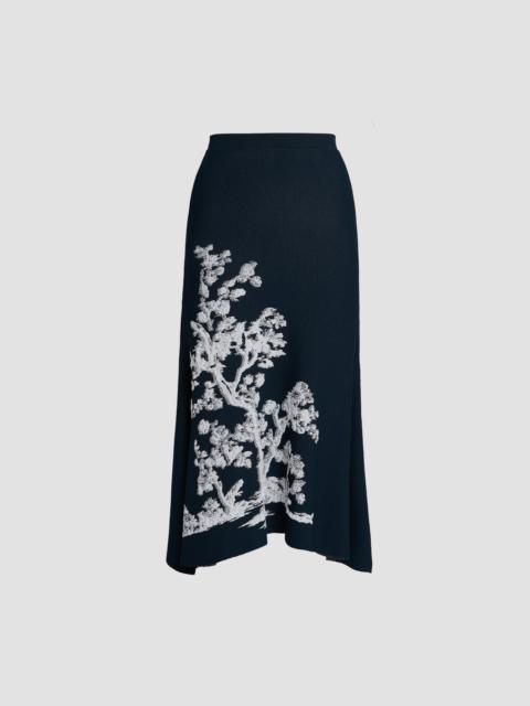 A-LINE MIDI KNIT SKIRT