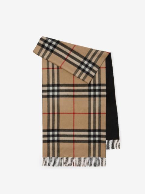 Reversible Check Cashmere Scarf
