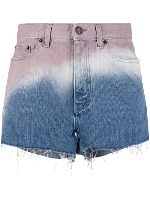 ombré-effect denim shorts