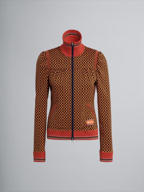 JACQUARD JERSEY JACKET