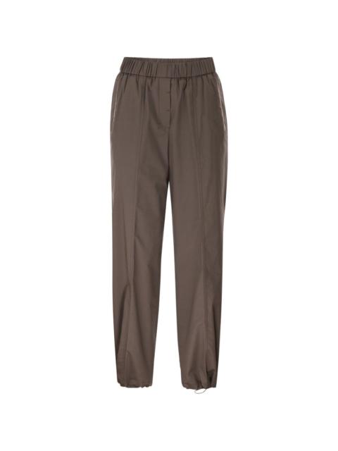elasticated wide-leg trousers