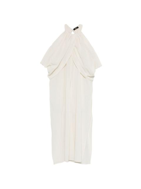 halterneck draped top