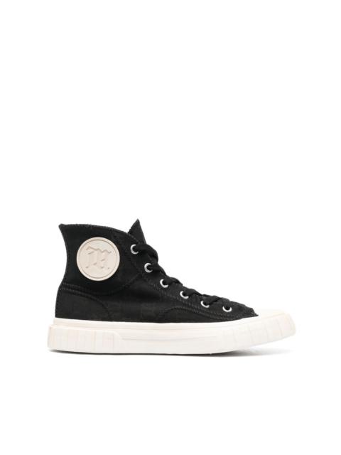 monogram high-top trainers