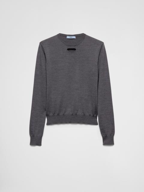 Wool crew-neck sweater