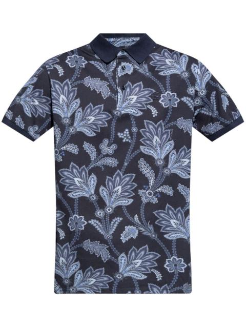botanical-print cotton shirt