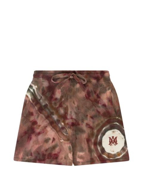 tie-dye cashmere shorts