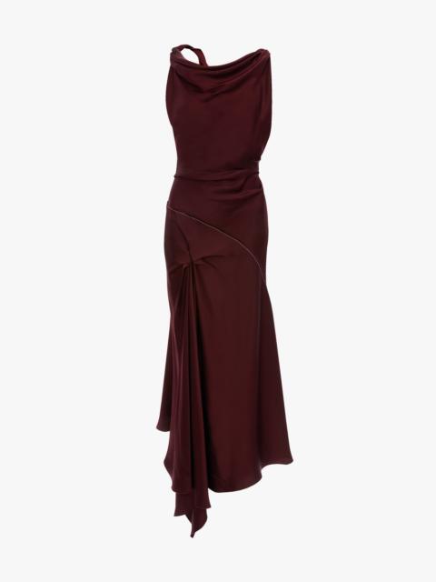 Posy Midi Dress In Cinnabar Red